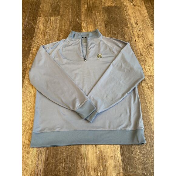 FootJoy FJ Mens Sz Large* Pullover Blue Golf Athletic Performance Stretch Shirt - Picture 12 of 12